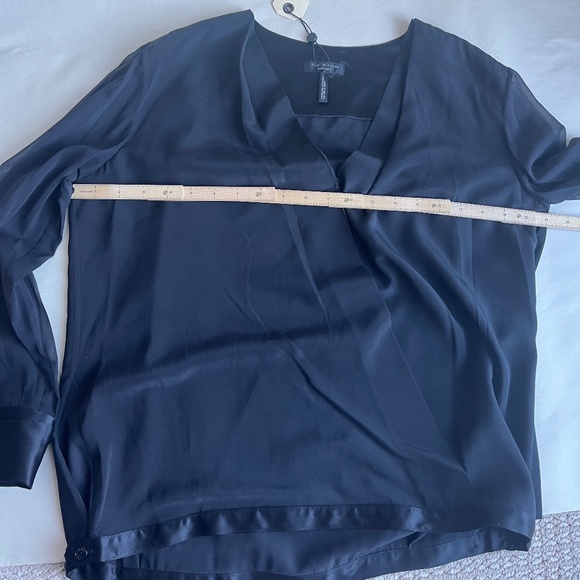 Rag & Bone Blaine Silk Chiffon Surplice V-neck Cocktail Holiday Sexy Blouse Top - Picture 12 of 12
